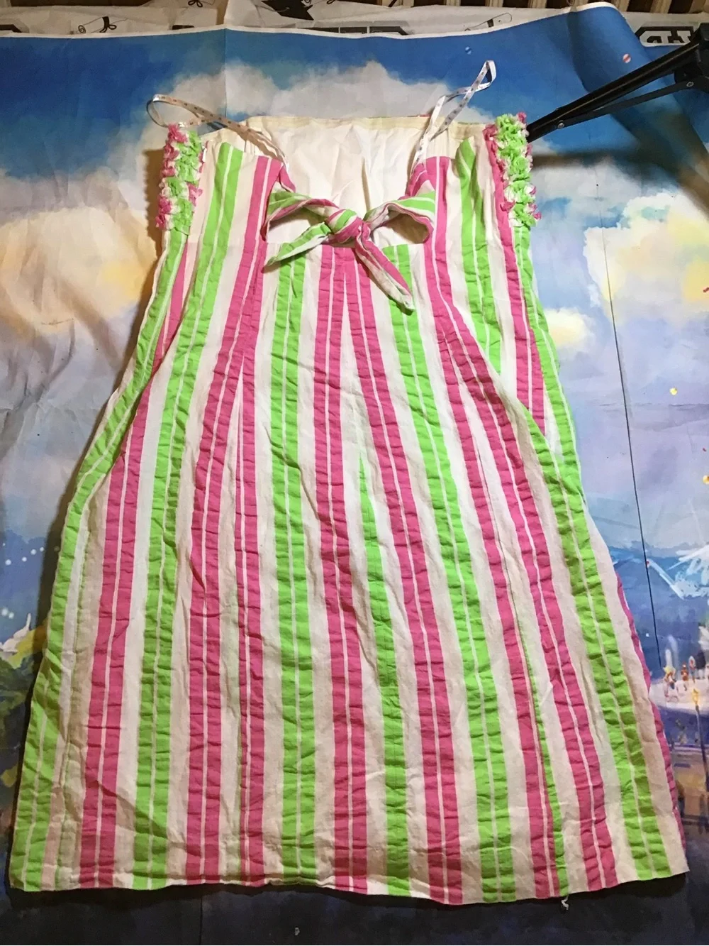 Lilly Pulitzer strapless  mini dress vibrant pink and green woman - Picture 2 of 7